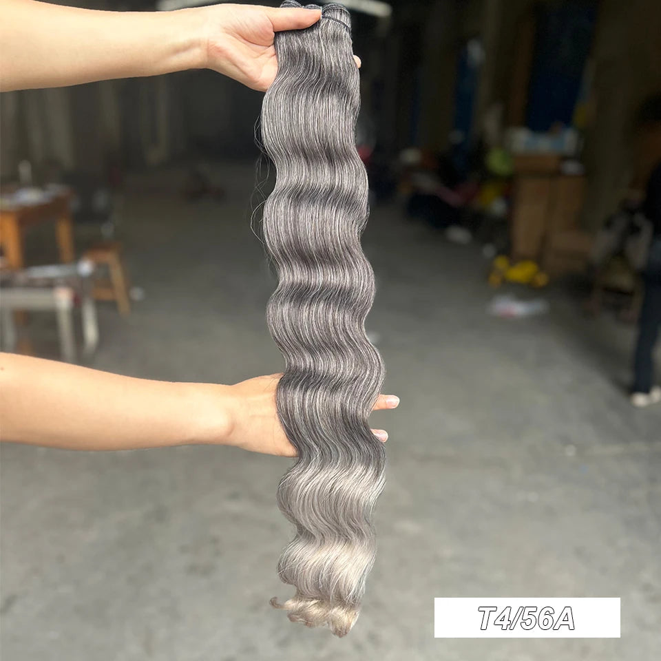 30Inches Red Burgundy High Temperature Soft Sliver White 613 Natural Fiber Hair Extensions GREY Bio Body Wave Hair Weave Bundles