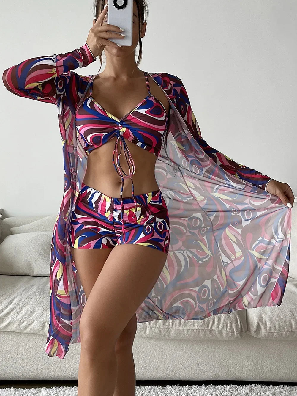 2024 Sexy Separate Swimsuits Tankini Female Swimwear Sports Beach Wear Two Piece Bathing Suits Girls Pool Women Swimming Suit