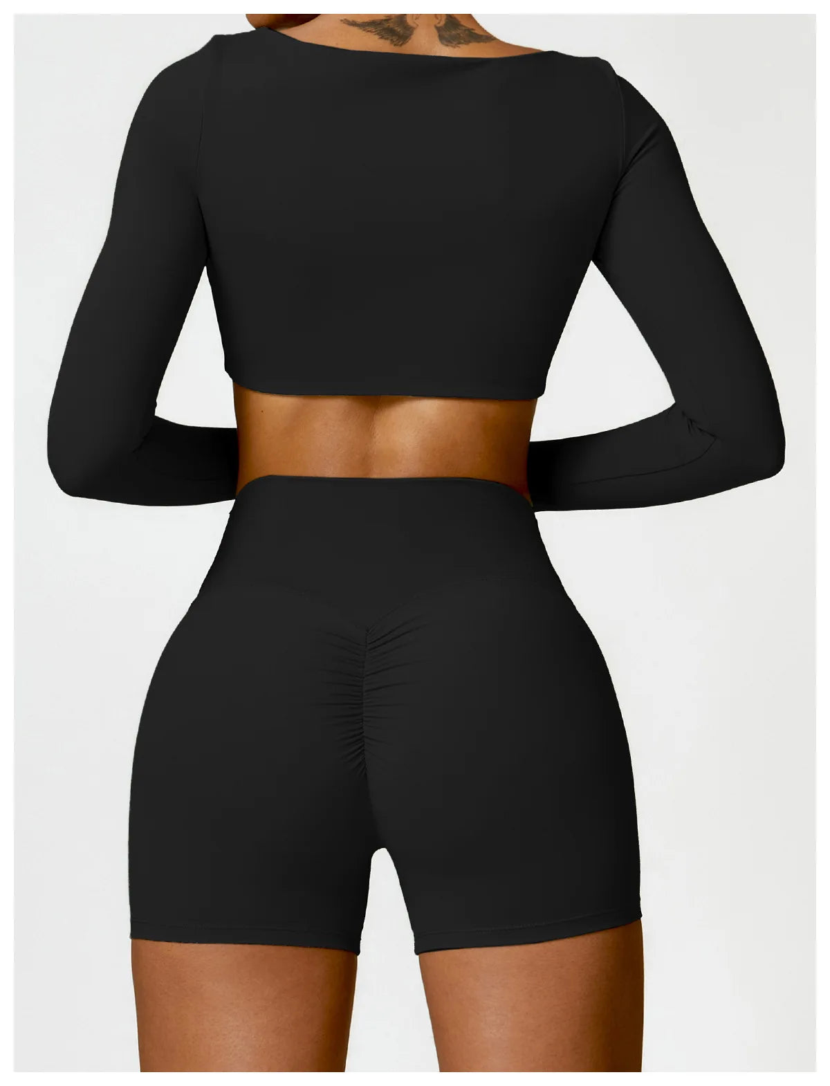 2PCS Yoga Set Women Gym Long Sleeve Sports Suits Fitness Bra Crop Top Workout Clothes Female Athletic Wear Legging Sportswear