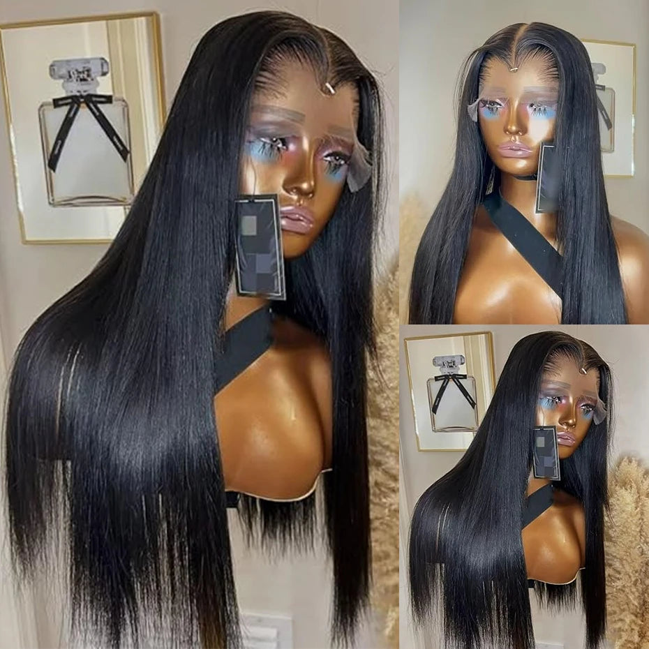 Pre Plucked M-Shaped Hairline Lace Front Human Hair Wigs 13x4 13x6 Transparent Lace Frontal Wig Widow's Peak Raw Vietnamese Hair