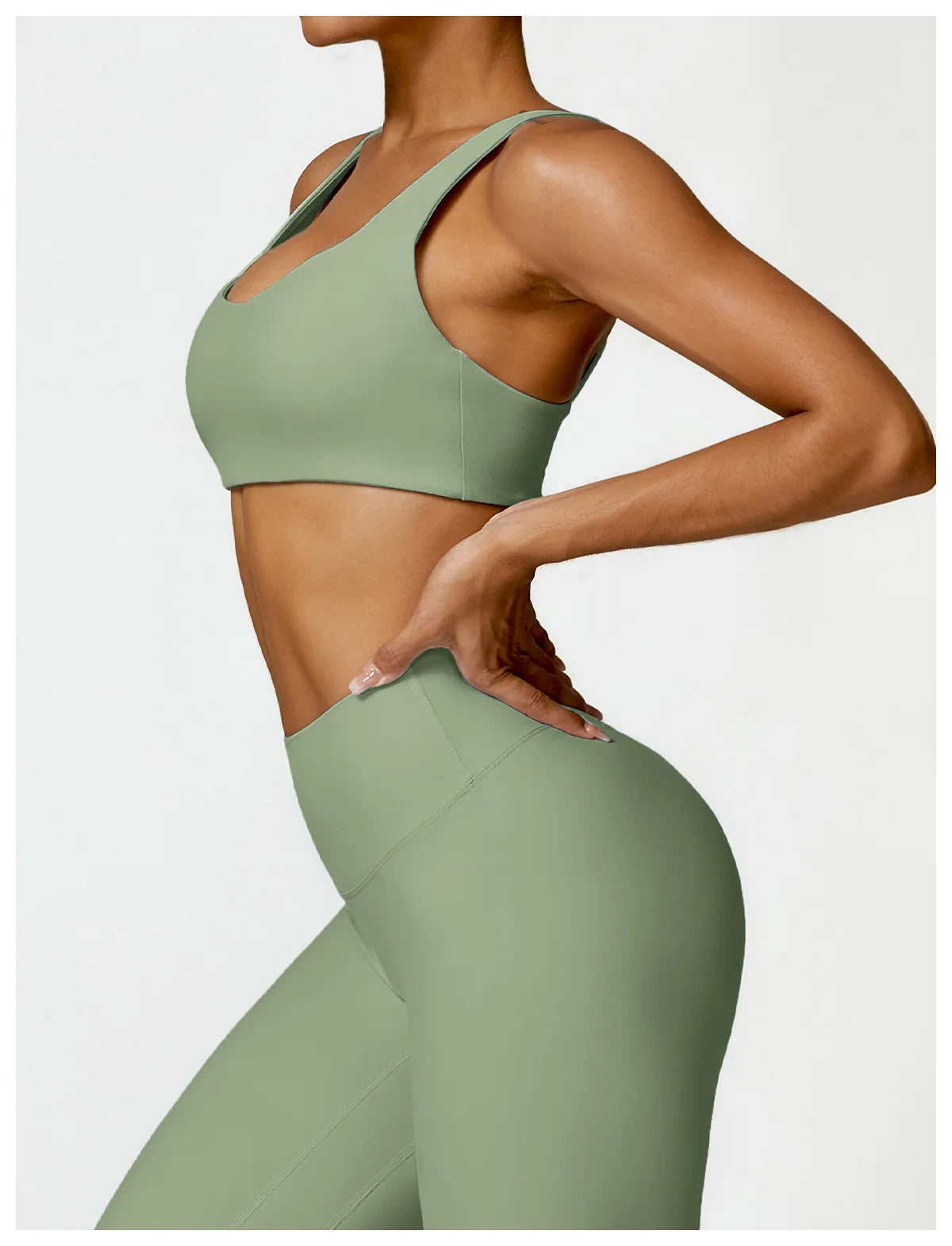 2PCS Yoga Set Women Gym Long Sleeve Sports Suits Fitness Bra Crop Top Workout Clothes Female Athletic Wear Legging Sportswear