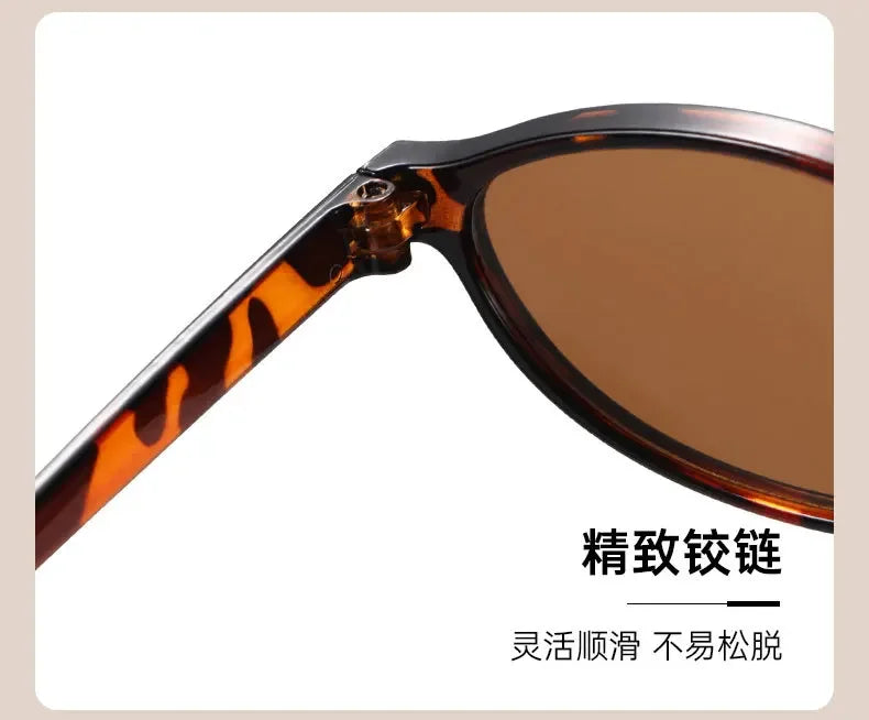 Retro Oval Frame Sunglasses Fashion Personalized Trendy Small Frame Sunglasses Punk Cat Eyes Sunshade Sun Protection Glasses