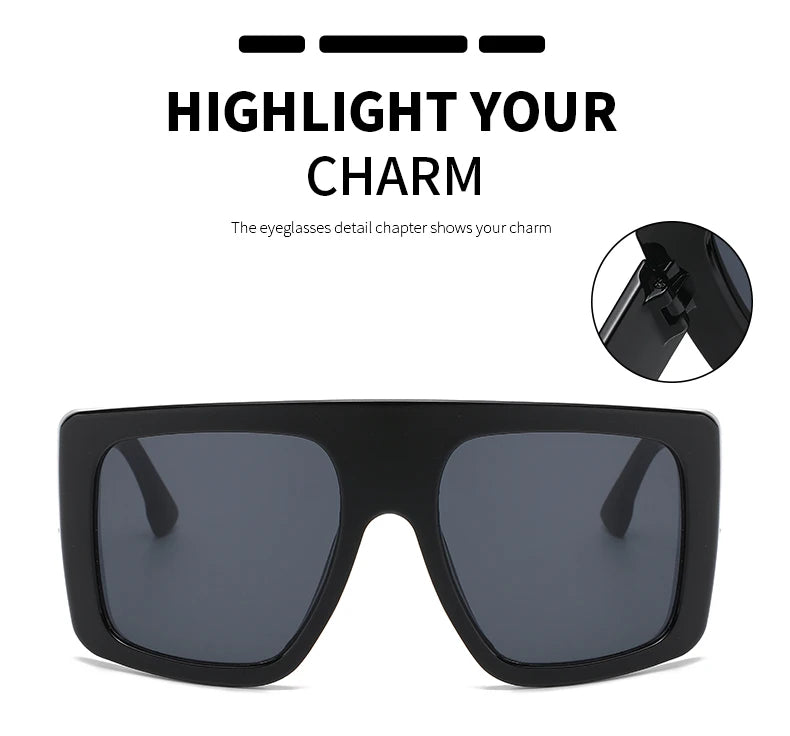 Oversized Punk Cycling Square Sunglasses Y2K Unique Men Trendy Goggle Driving Riding Sun Glasses Brand Outdoor New Eyewear UV400