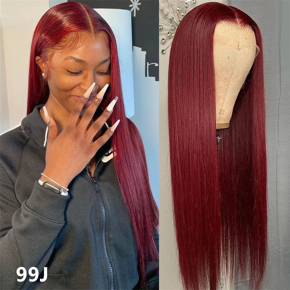 Highlight Blonde Platinum Straight Lace Front Wig Synthetic Hair for Women 13x4” Lace Frontal Wig Pre Plucked Blonde Colored Wig