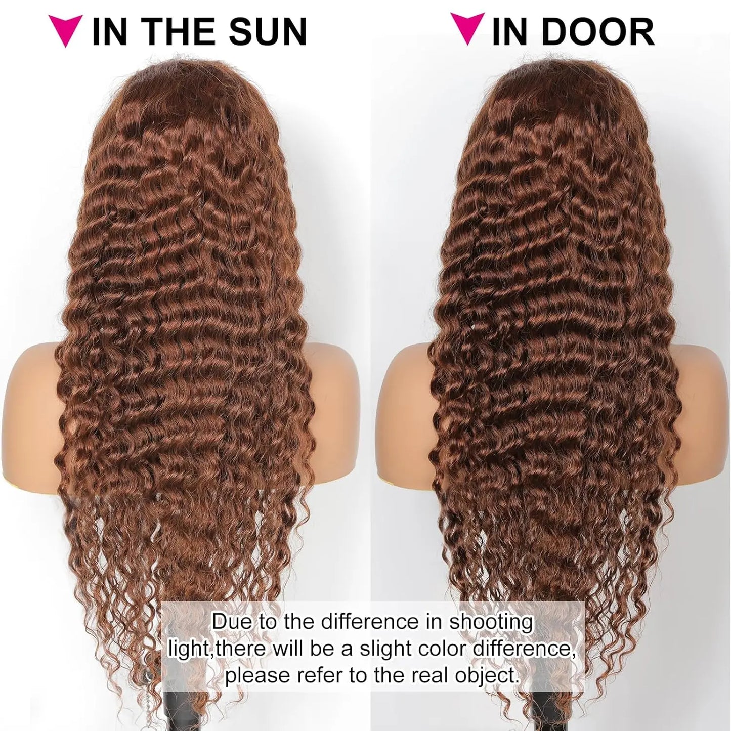 Curly wigs Transparent Lace Front Wig Chocolate Brown 13x4 13x6 Brazilian Deep Wave Frontal Human Hair Wig for Women Pre Plucked