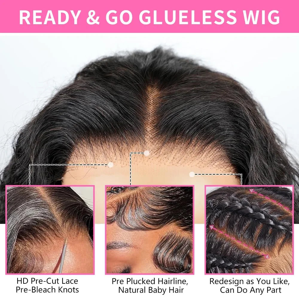 Loose Deep Wave Wigs 100% Human Hair Wigs Water Wave Brazilian HD Lace Frontal Wig 13x6 HD Lace Front Human Hair Wig For Women