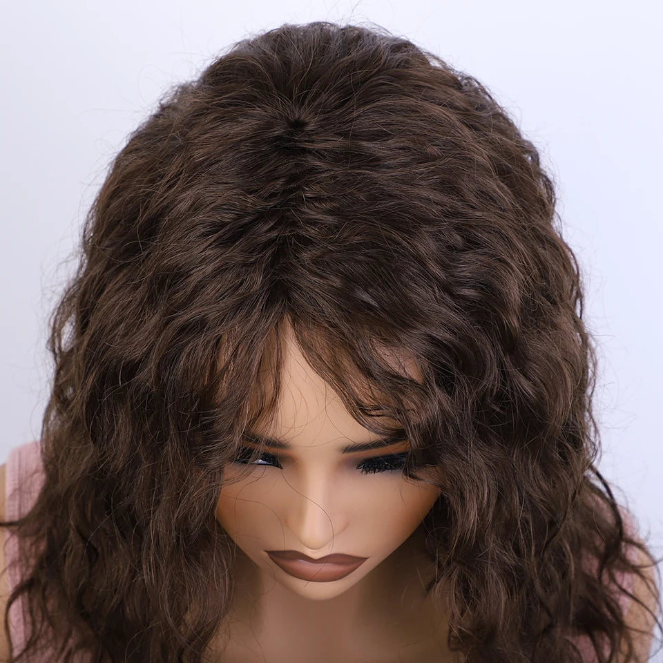 Sleek 33 Brown Colored Human Hair Wigs For Women 100% Real Ready To Wear Bodywave Short Wig 4# Brown Colored Bodywave Hair Wigs