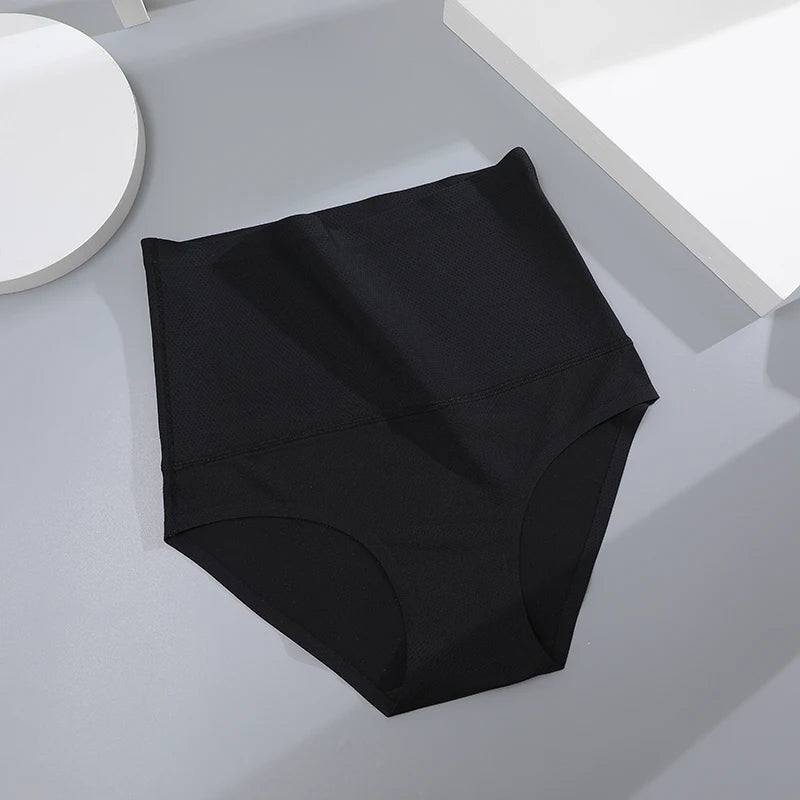 FINETOO Plus Size Breathable Underwear Seamless High Waist Panties Women's Abdomen Hip Lift Briefs Body Shaping Lingerie Pants