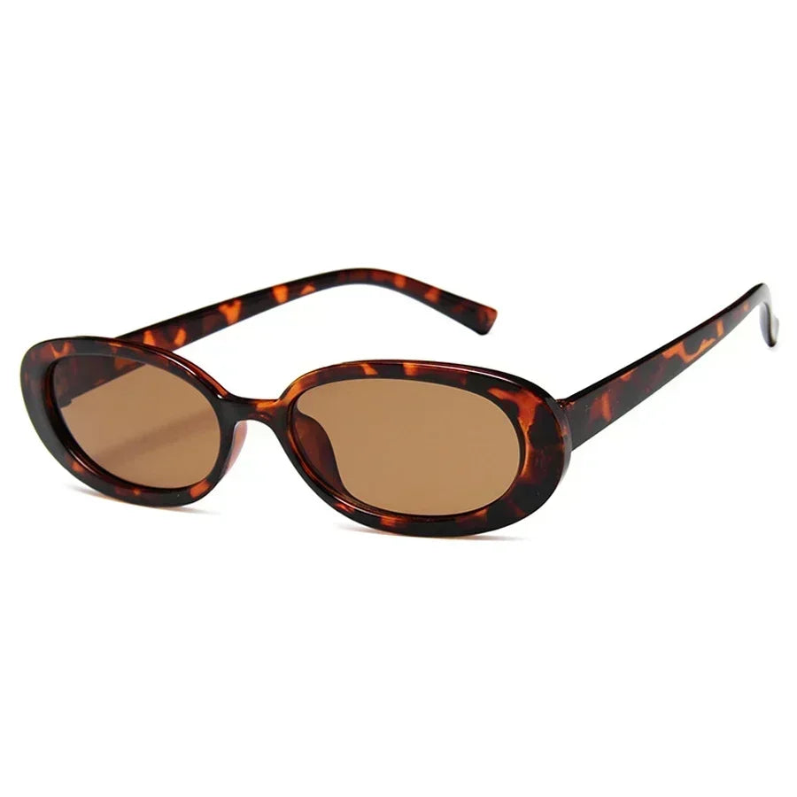 Vintage Oval Sunglasses Women Luxury Brand Designer Small Oval Sun Glasses Retro Black Red Glasses ladies Goggle