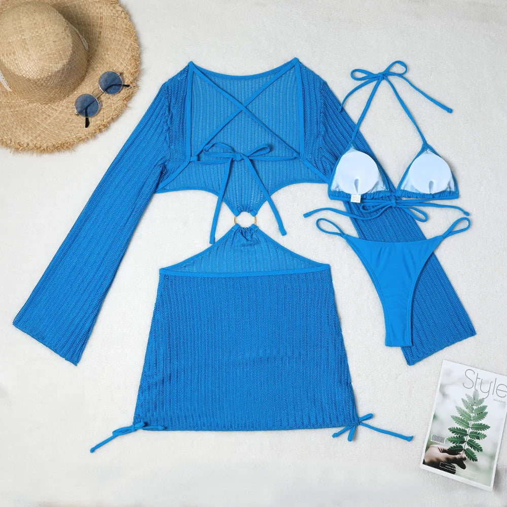 2025 Sexy Bikinis Female Swimsuits Women's Three-Piece Swimwear Beach Swim Wear Bathing Suits Brazilian Bikini Set Pool Bather