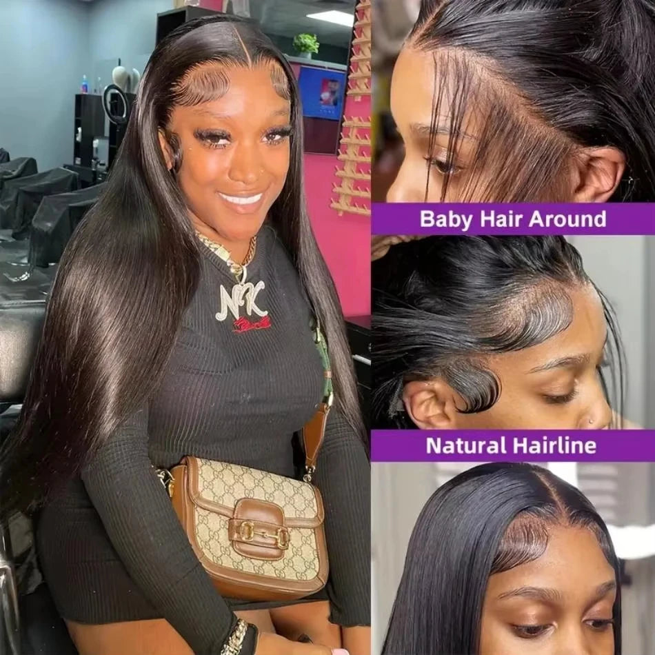 Wear Go Glueless Wig 30 32 Inch Bone Straight 13x6 HD Lace Frontal Wig Ready To Go Human Hair 5x7 HD Glueless Wigs Pre plucked