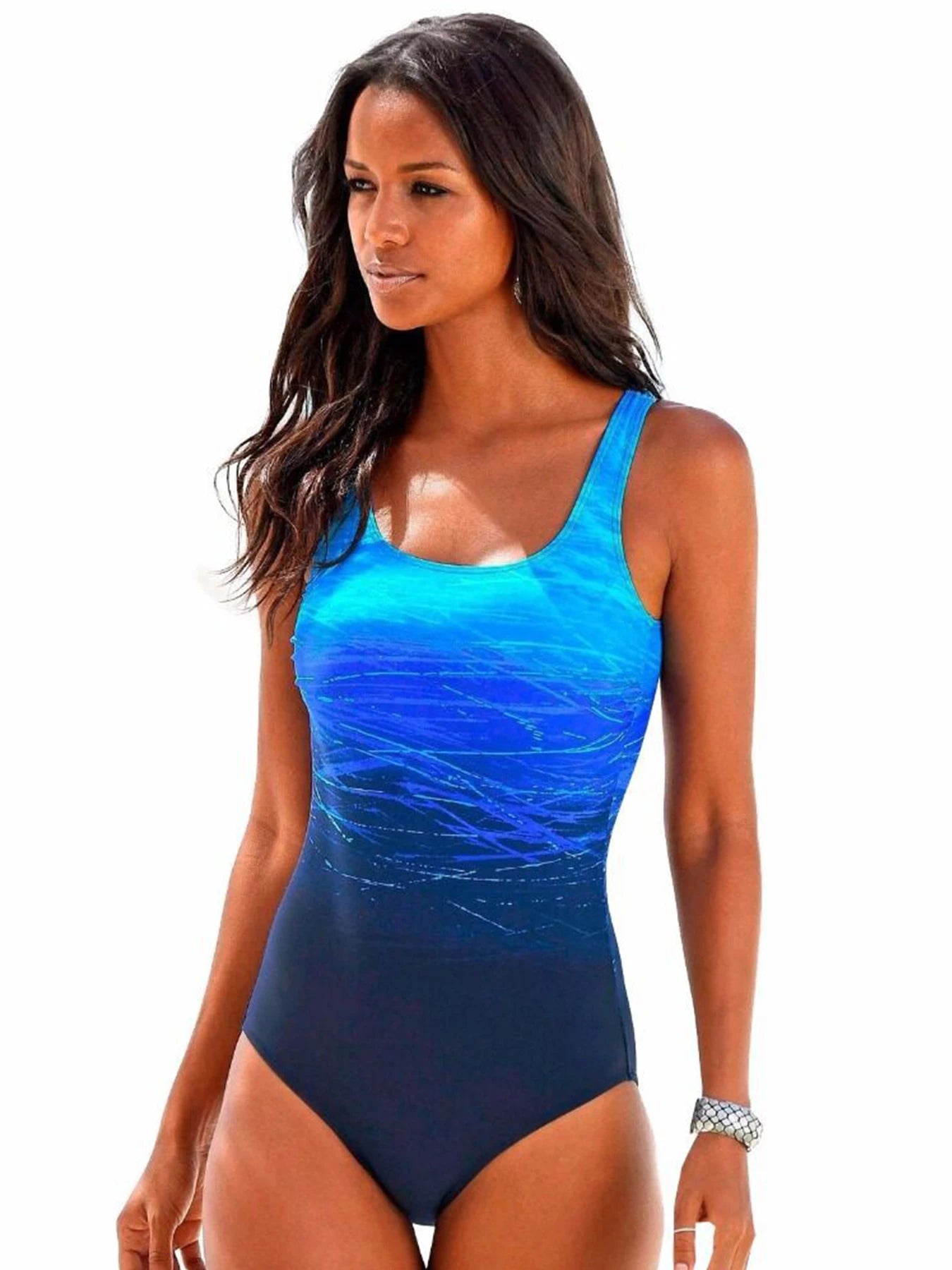 2024 New Print Sport One Piece Swimsuit For Women Cross Backless Swimwear Monokini Plus Size Bathing Suit Swimming Suit Bathers
