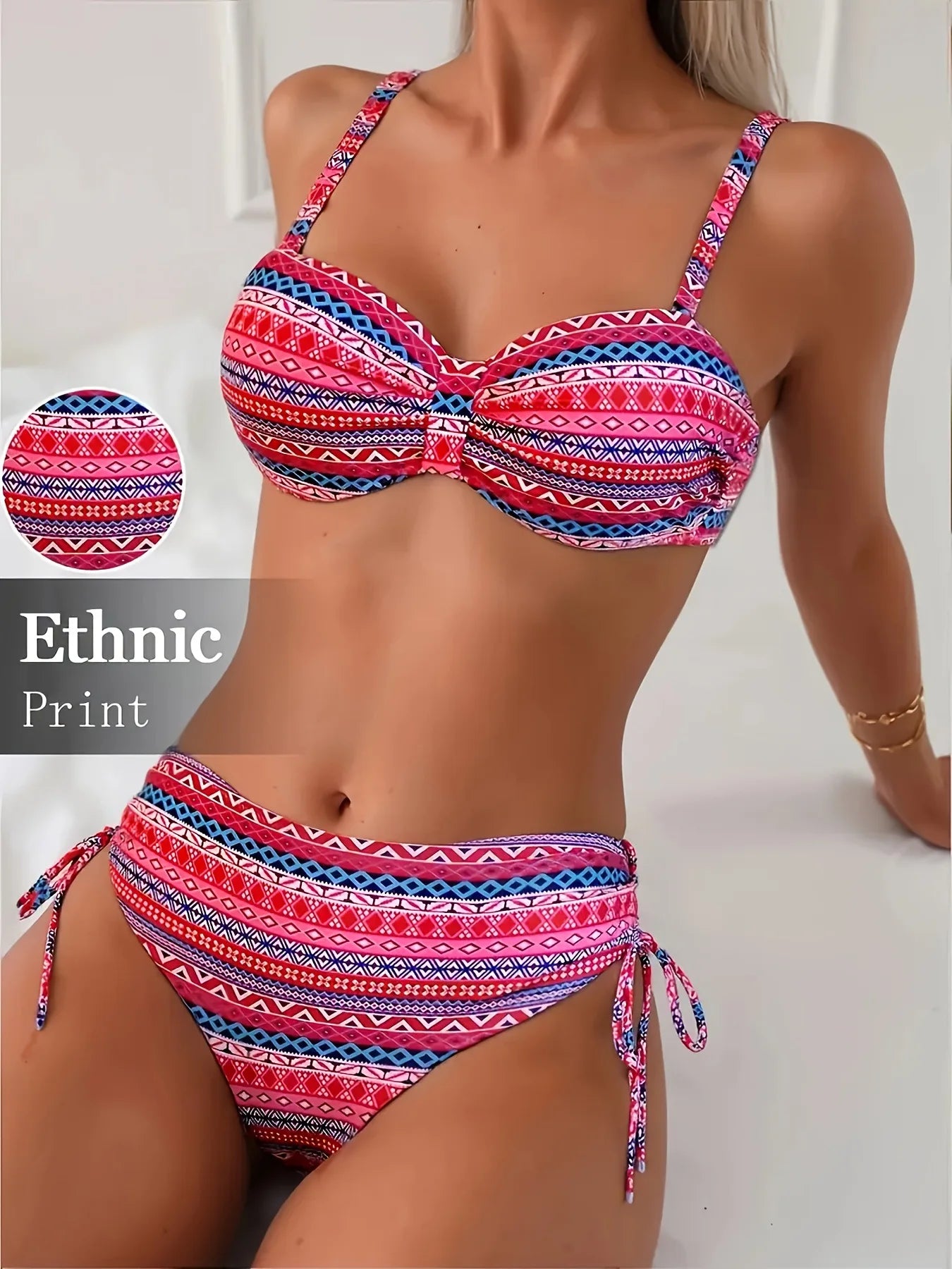 Leopard Print Bikini Sets Tie Side Cut Out High Waist High Cut Two Pieces Swimsuit Women's Backless Swimwear Bathing Suits