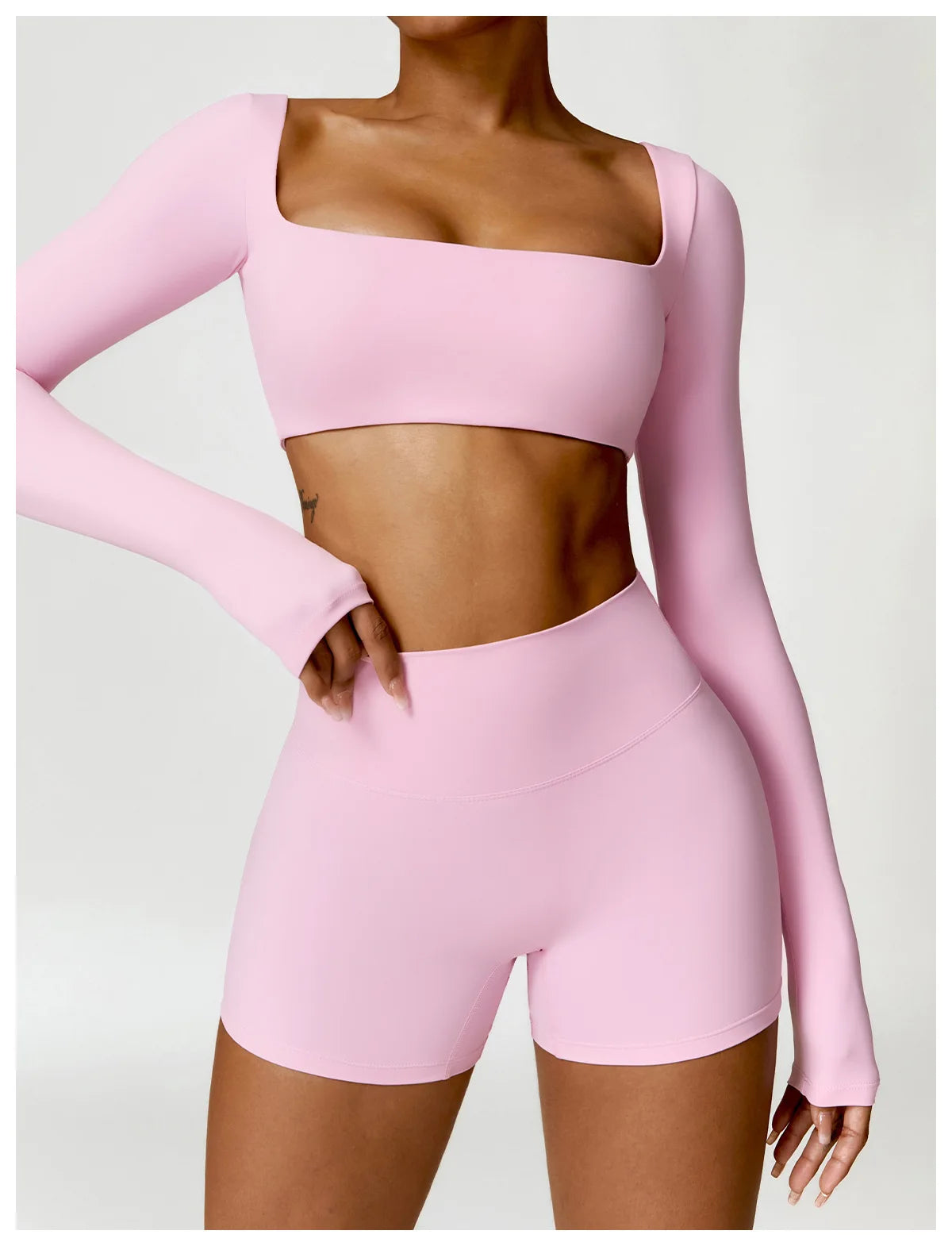 2PCS Yoga Set Women Gym Long Sleeve Sports Suits Fitness Bra Crop Top Workout Clothes Female Athletic Wear Legging Sportswear