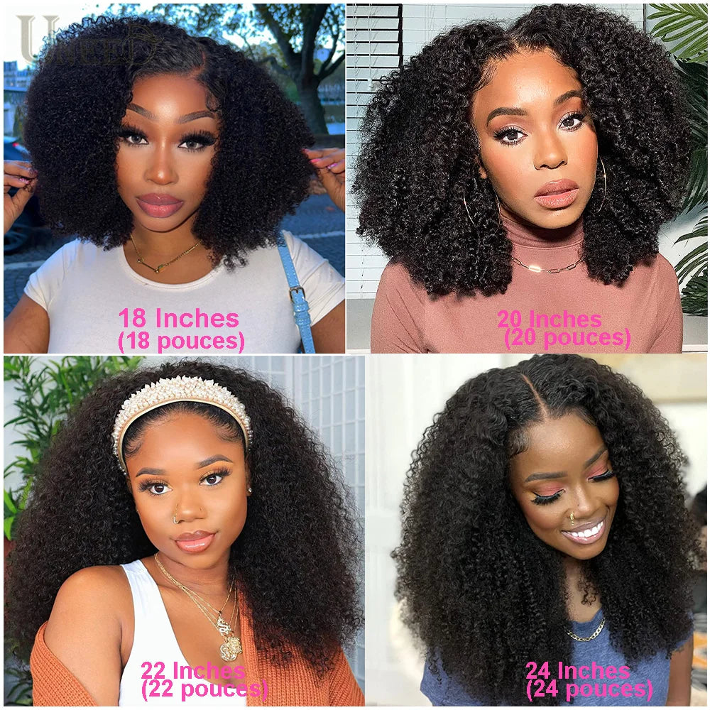 Mongolian Kinky Curly Wig Human Hair 13x4 Curly Lace Front Human Hair Wigs Kinky Curly Lace Closure Wig For Women 180 Density