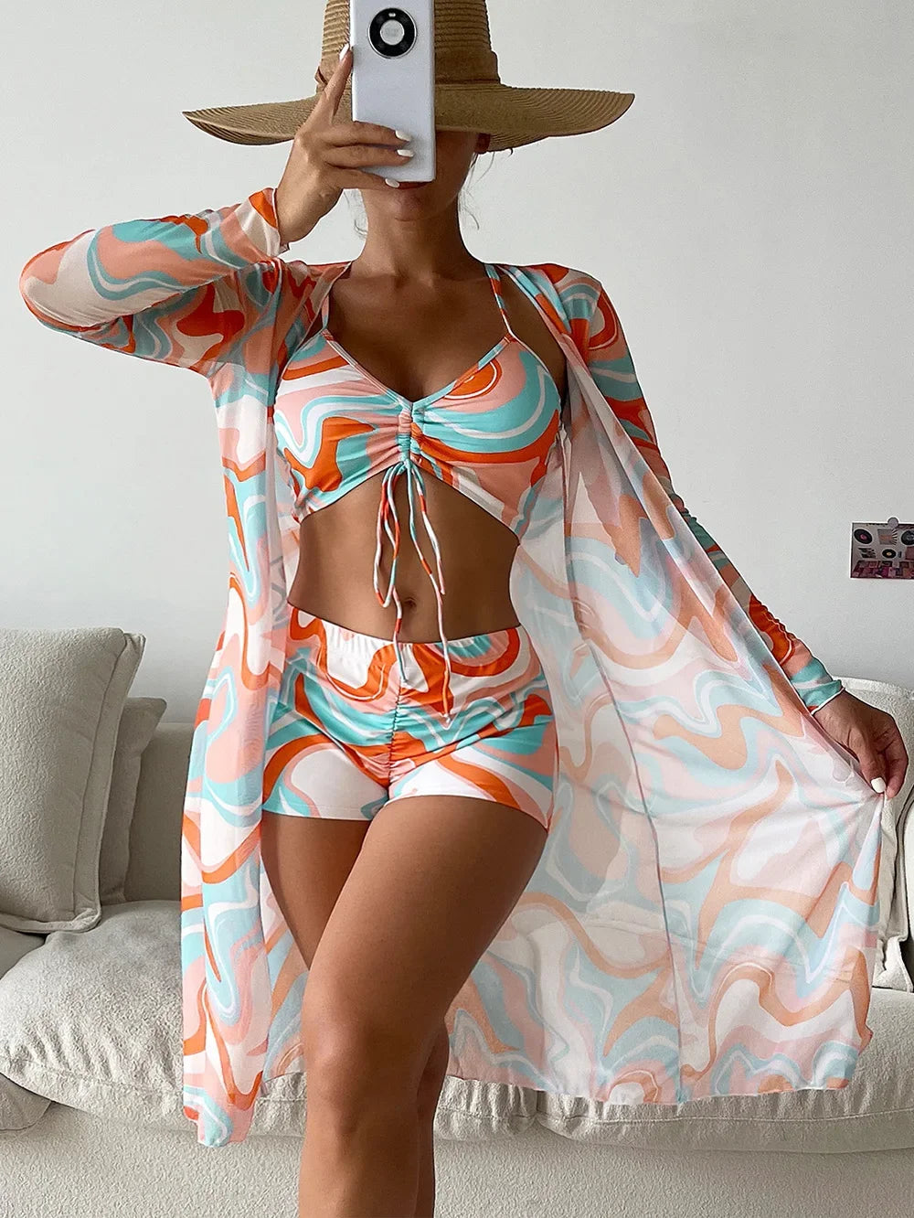 2024 Sexy Separate Swimsuits Tankini Female Swimwear Sports Beach Wear Two Piece Bathing Suits Girls Pool Women Swimming Suit