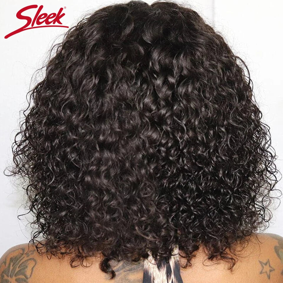 Peruvian Short Pixie Bob Cut Human Hair Wigs With Bangs Jerry Curly Non lace front Wig Highlight Honey Blonde Colored Wigs