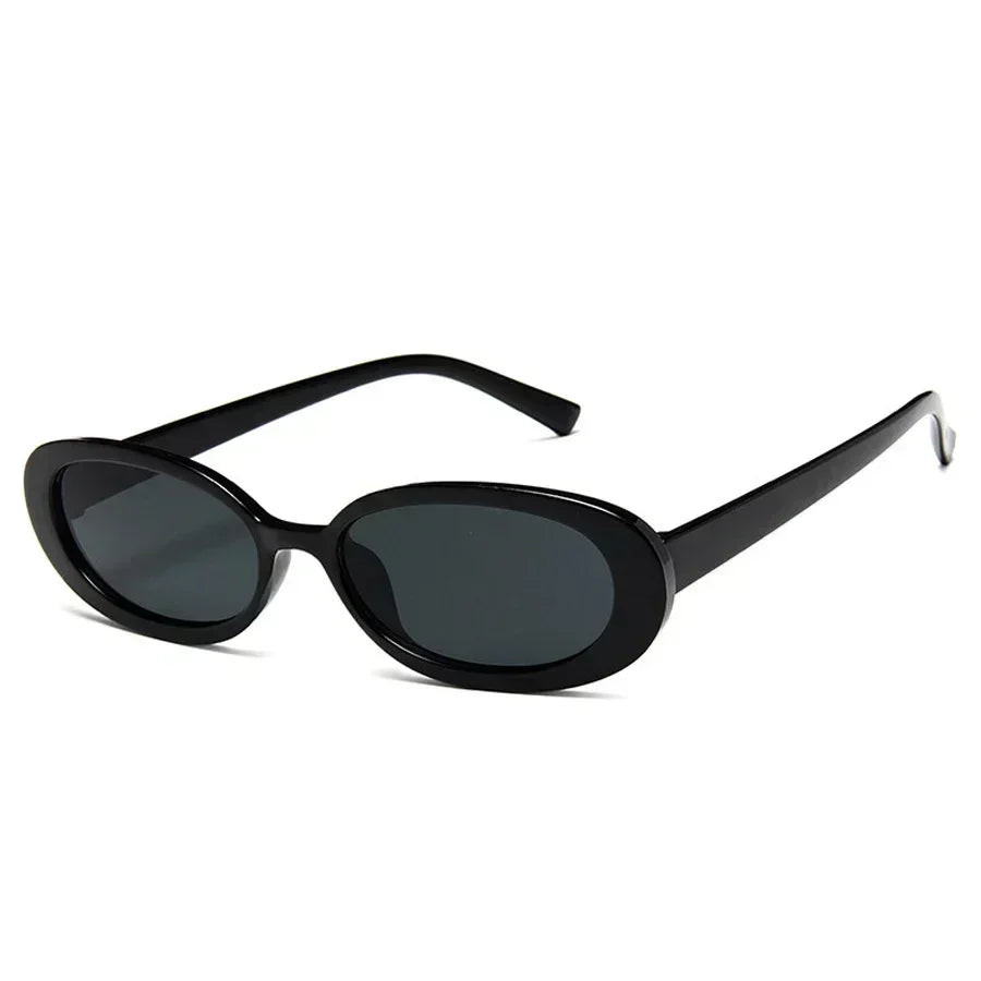 Vintage Oval Sunglasses Women Luxury Brand Designer Small Oval Sun Glasses Retro Black Red Glasses ladies Goggle