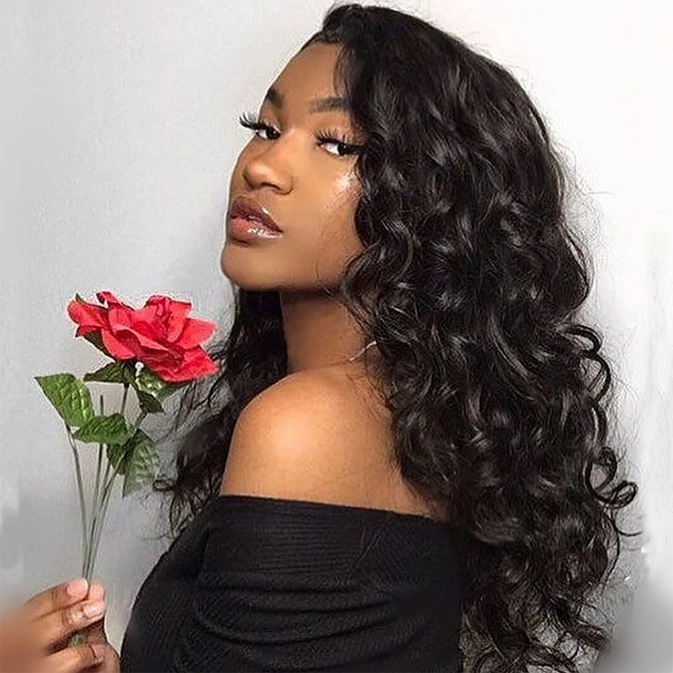 Loose Deep Wave Wigs 100% Human Hair Wigs Water Wave Brazilian HD Lace Frontal Wig 13x6 HD Lace Front Human Hair Wig For Women