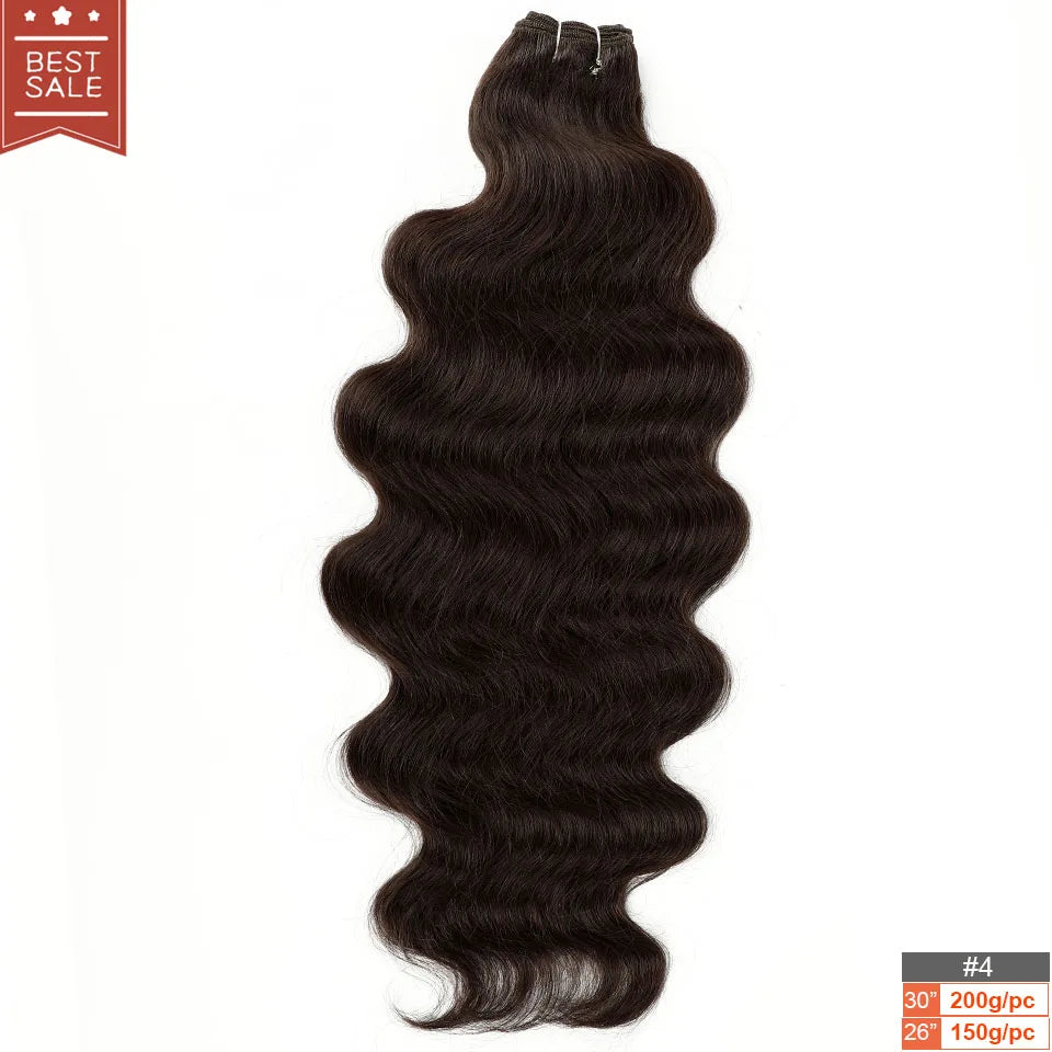 Magicae Brown Body Wave 30Inches 200g Hair Bundles Blond 27/613 White 60# Soft High Synthetic Hair Weave Ombre Gray M888 Hair