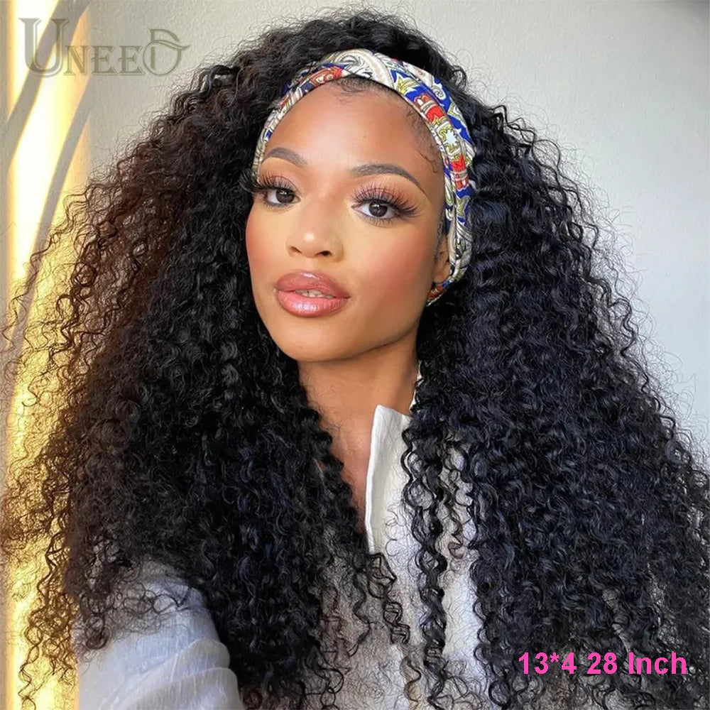 Mongolian Kinky Curly Wig Human Hair 13x4 Curly Lace Front Human Hair Wigs Kinky Curly Lace Closure Wig For Women 180 Density