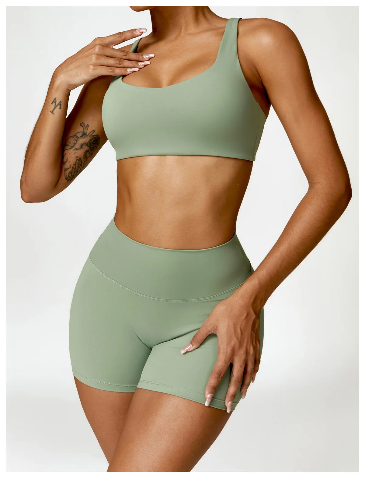 2PCS Yoga Set Women Gym Long Sleeve Sports Suits Fitness Bra Crop Top Workout Clothes Female Athletic Wear Legging Sportswear