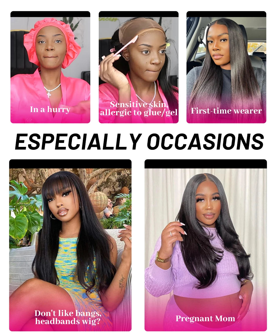 ISEE Hair 7x5 Wear And Go Wigs Deep Wave Human Hair Wig Curly Lace Front Human Hair Wig PrePlucked Glueless Wig Ready To Wear