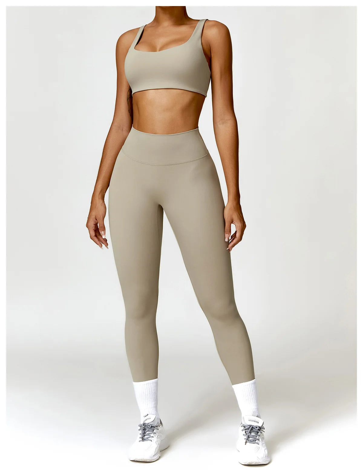 2PCS Yoga Set Women Gym Long Sleeve Sports Suits Fitness Bra Crop Top Workout Clothes Female Athletic Wear Legging Sportswear