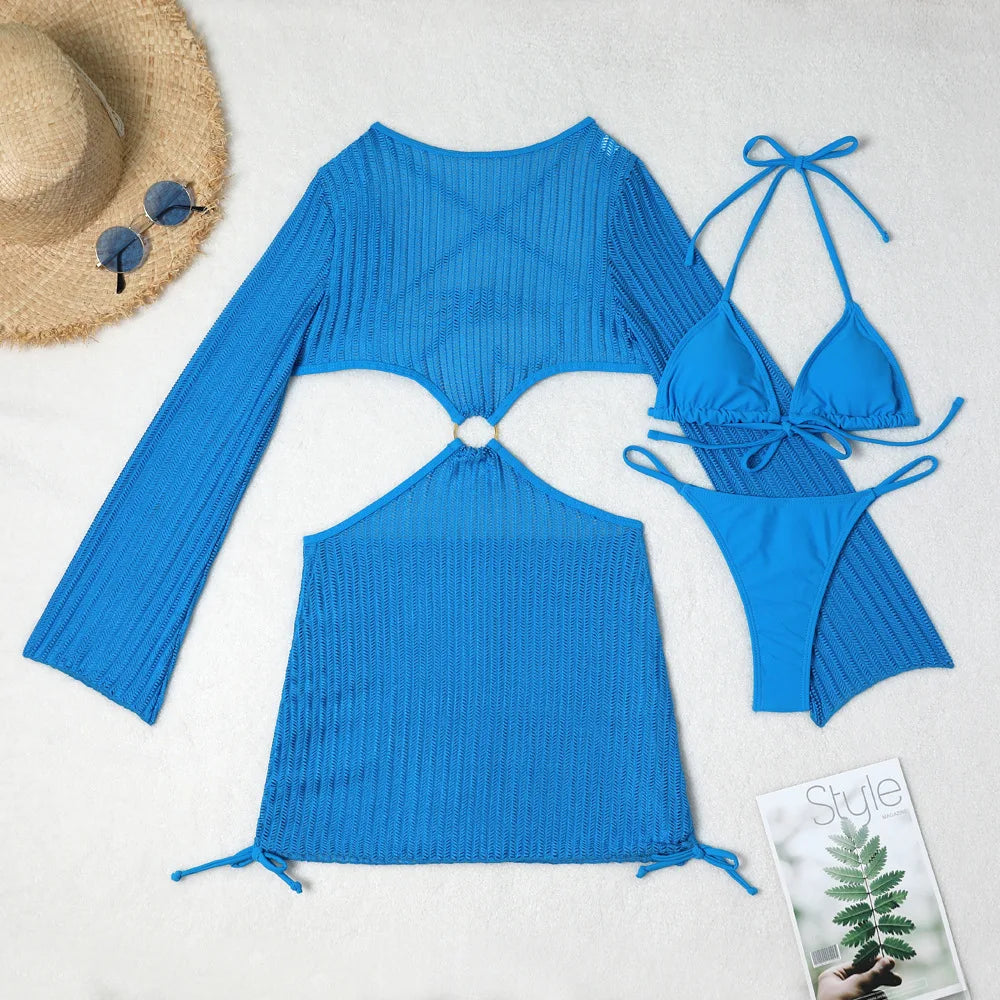 2025 Sexy Bikinis Female Swimsuits Women's Three-Piece Swimwear Beach Swim Wear Bathing Suits Brazilian Bikini Set Pool Bather