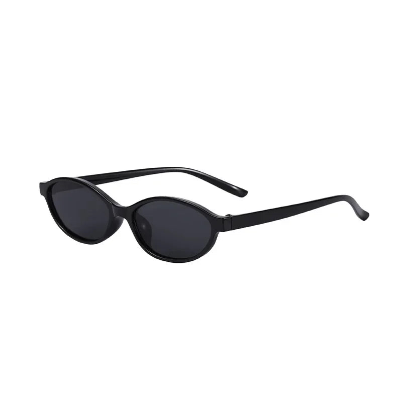 Retro Oval Frame Sunglasses Fashion Personalized Trendy Small Frame Sunglasses Punk Cat Eyes Sunshade Sun Protection Glasses