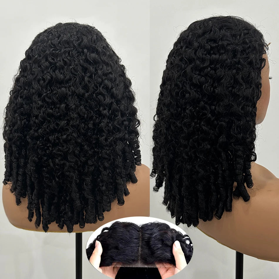 100% Human Hair Burmese Curly 5X5 HD Lace Closure Wigs 250 Density Ombre Deep Curly Water Wave Glueless Wigs With Spiral End