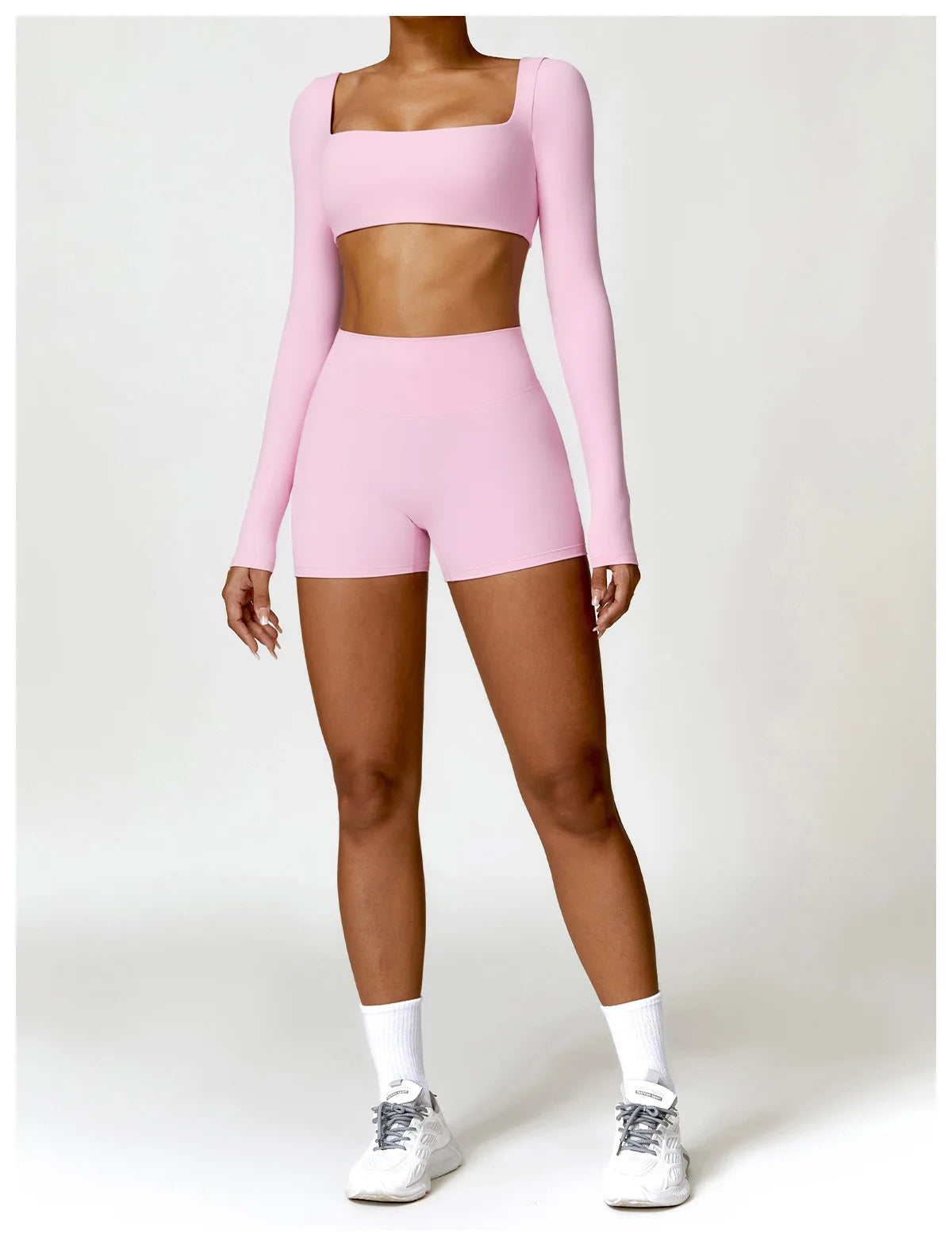 2PCS Yoga Set Women Gym Long Sleeve Sports Suits Fitness Bra Crop Top Workout Clothes Female Athletic Wear Legging Sportswear