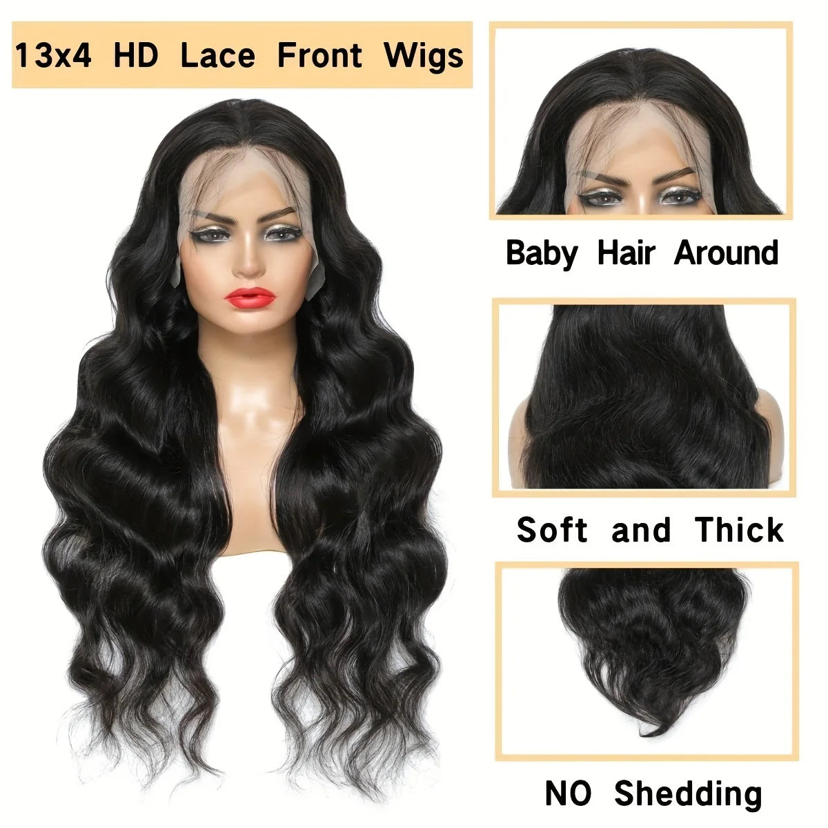 Body Wave Lace Front Wigs Human Hair Frontal 4x4 Glueless Wigs Human Hair With Baby Hair For Women Brazilian Human Hair Wig