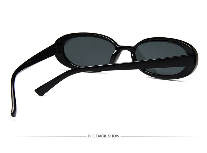 Vintage Oval Sunglasses Women Luxury Brand Designer Small Oval Sun Glasses Retro Black Red Glasses ladies Goggle