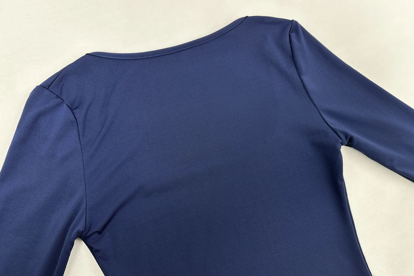 Fairyshely 2025 Spring Blue Casual Bodycon T-shirt Sexy Autumn Women Solid Bodycon Crop Top Lady Long Sleeve Clud Short Tops