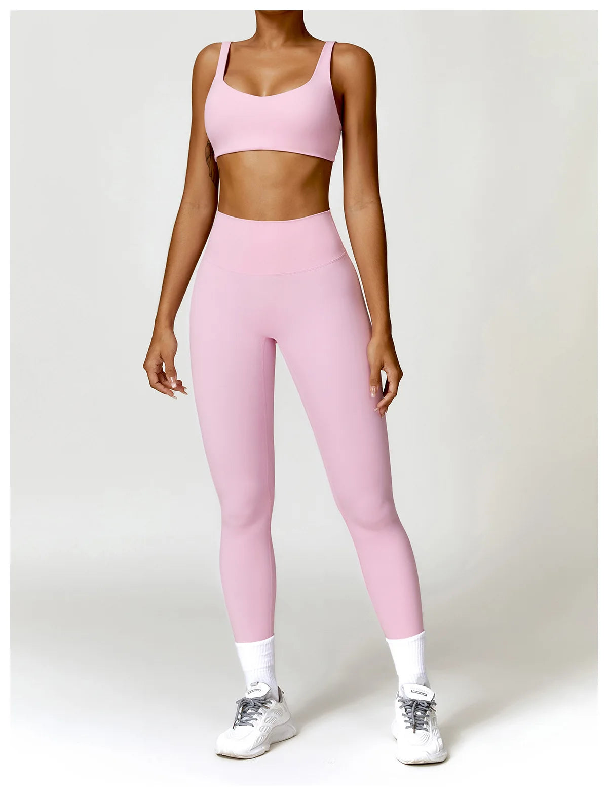2PCS Yoga Set Women Gym Long Sleeve Sports Suits Fitness Bra Crop Top Workout Clothes Female Athletic Wear Legging Sportswear