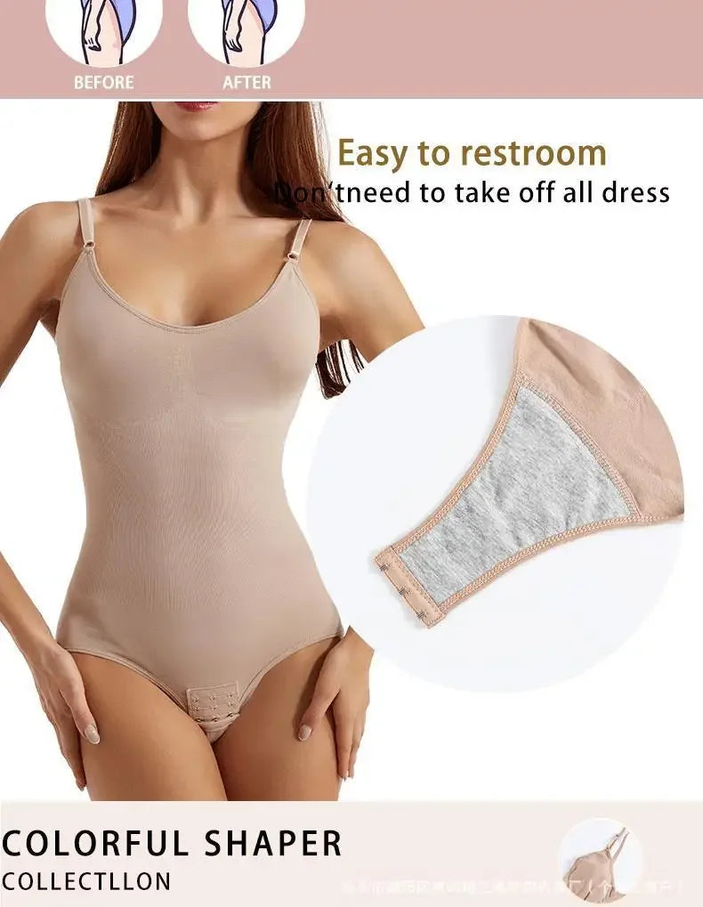 Women's One-Piece Shapewear Underwear Elastic Body Shaping Beauty Forming Tummy Control Hip Lifting Strap Underwear