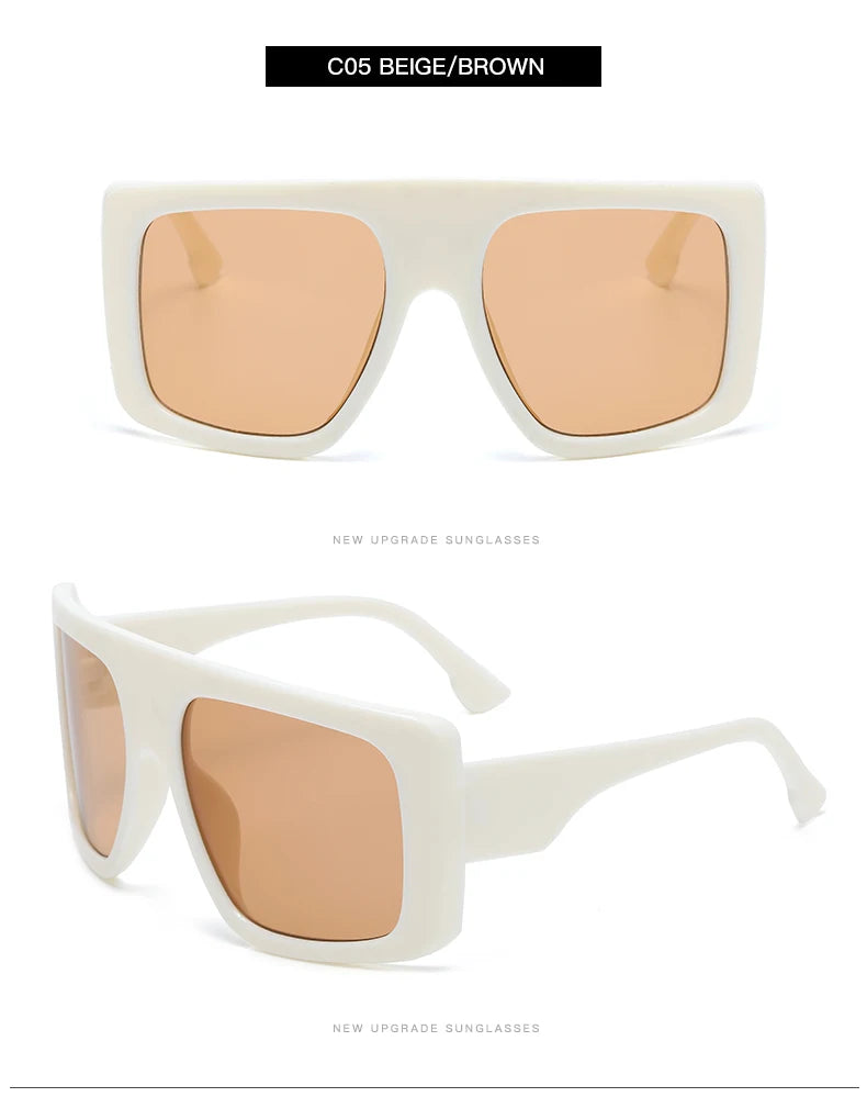 Oversized Punk Cycling Square Sunglasses Y2K Unique Men Trendy Goggle Driving Riding Sun Glasses Brand Outdoor New Eyewear UV400