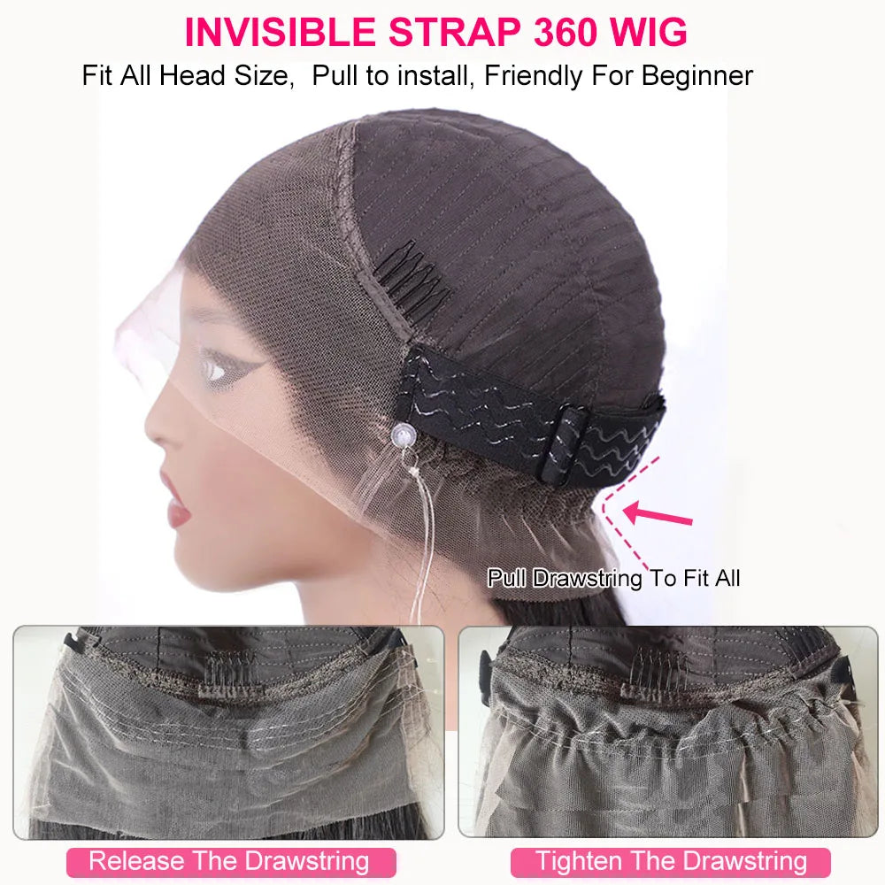 13x6 13x4 HD Lace Frontal Wig 360 Full Lace Wig Kinky Curly 30 Inch Lace Front Wig Human Hair Glueless Wig Deep Wave Frontal Wig