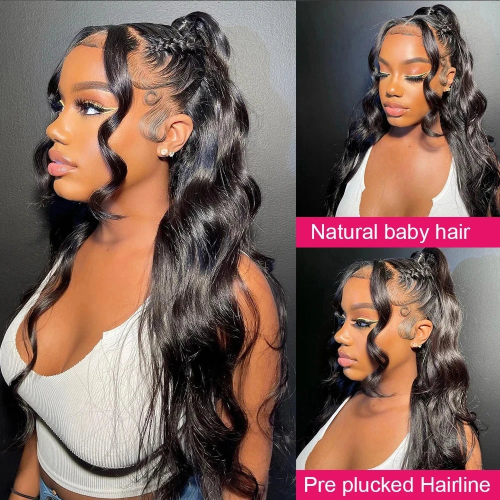 Invisi Strap HD 360 Lace Front Wig Human Hair Wigs Drawstring Body Wave 360 Full Lace Wig Human Hair Pre Plucked 250 Density Wig