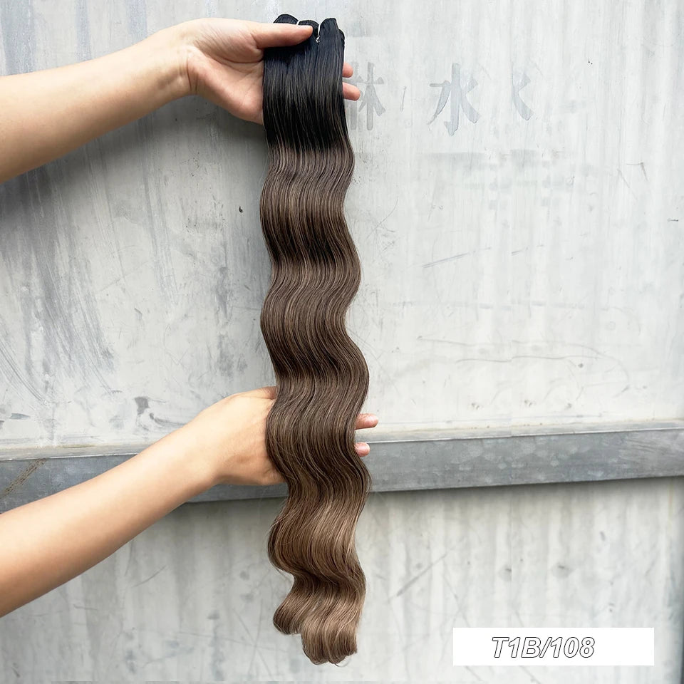 30Inches Red Burgundy High Temperature Soft Sliver White 613 Natural Fiber Hair Extensions GREY Bio Body Wave Hair Weave Bundles