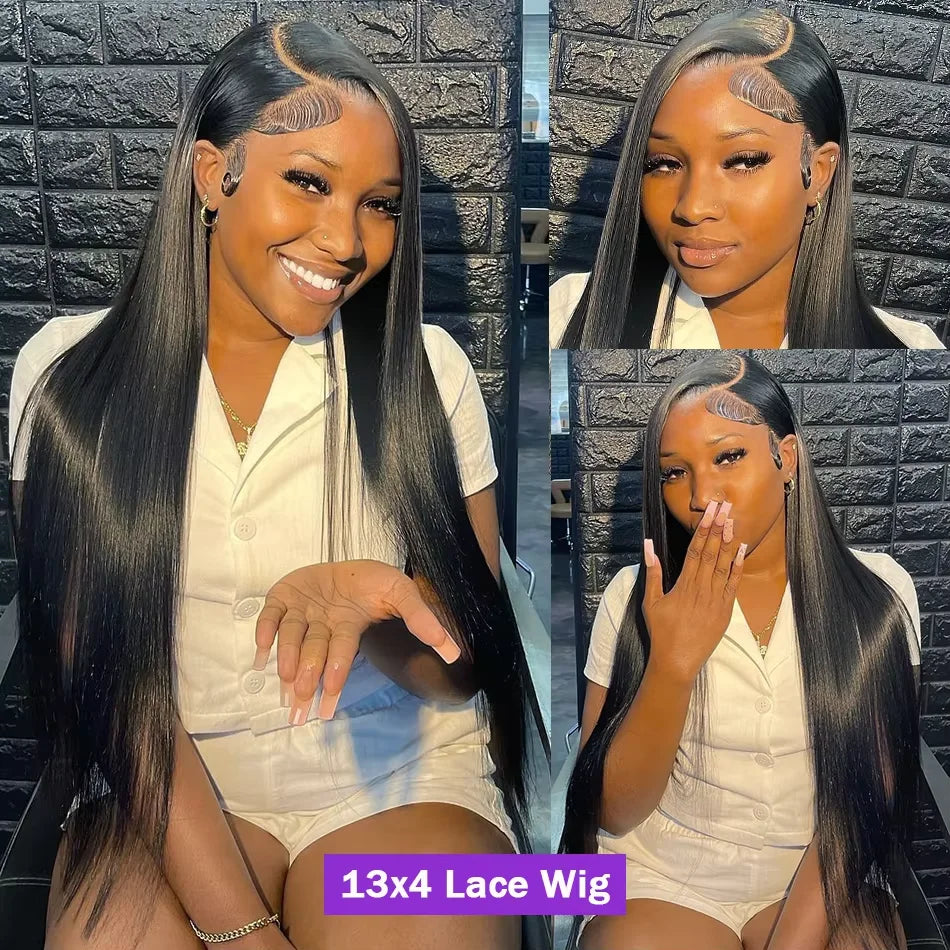 36 Inch HD 13X4 250% Bone Straight Lace Front Wig Raw Vietnamese Human Hair 13x6 Lace Frontal Wig 5X5 Glueless Wig Ready To Wear