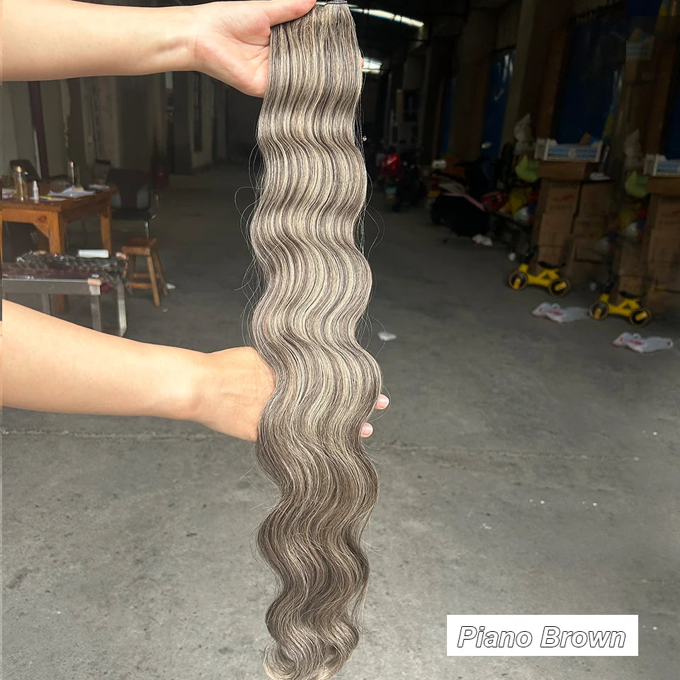 30Inches Red Burgundy High Temperature Soft Sliver White 613 Natural Fiber Hair Extensions GREY Bio Body Wave Hair Weave Bundles