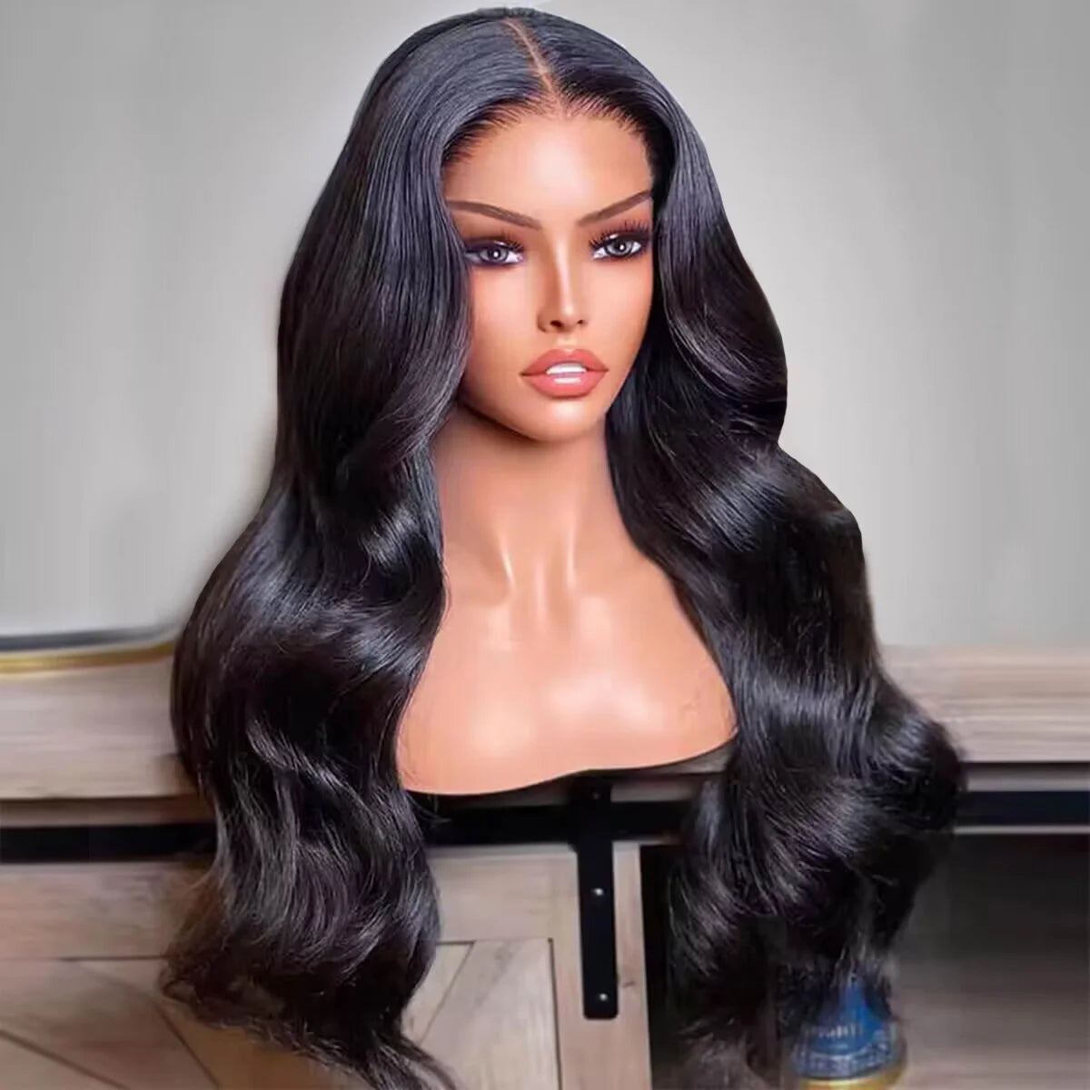 5x5 Wear and Go Glueless Wigs Human Hair 250% Density Body Wave Lace Front Wigs Human Hair Pre Cut 5x5 HD Lace Closure Wigs #1B