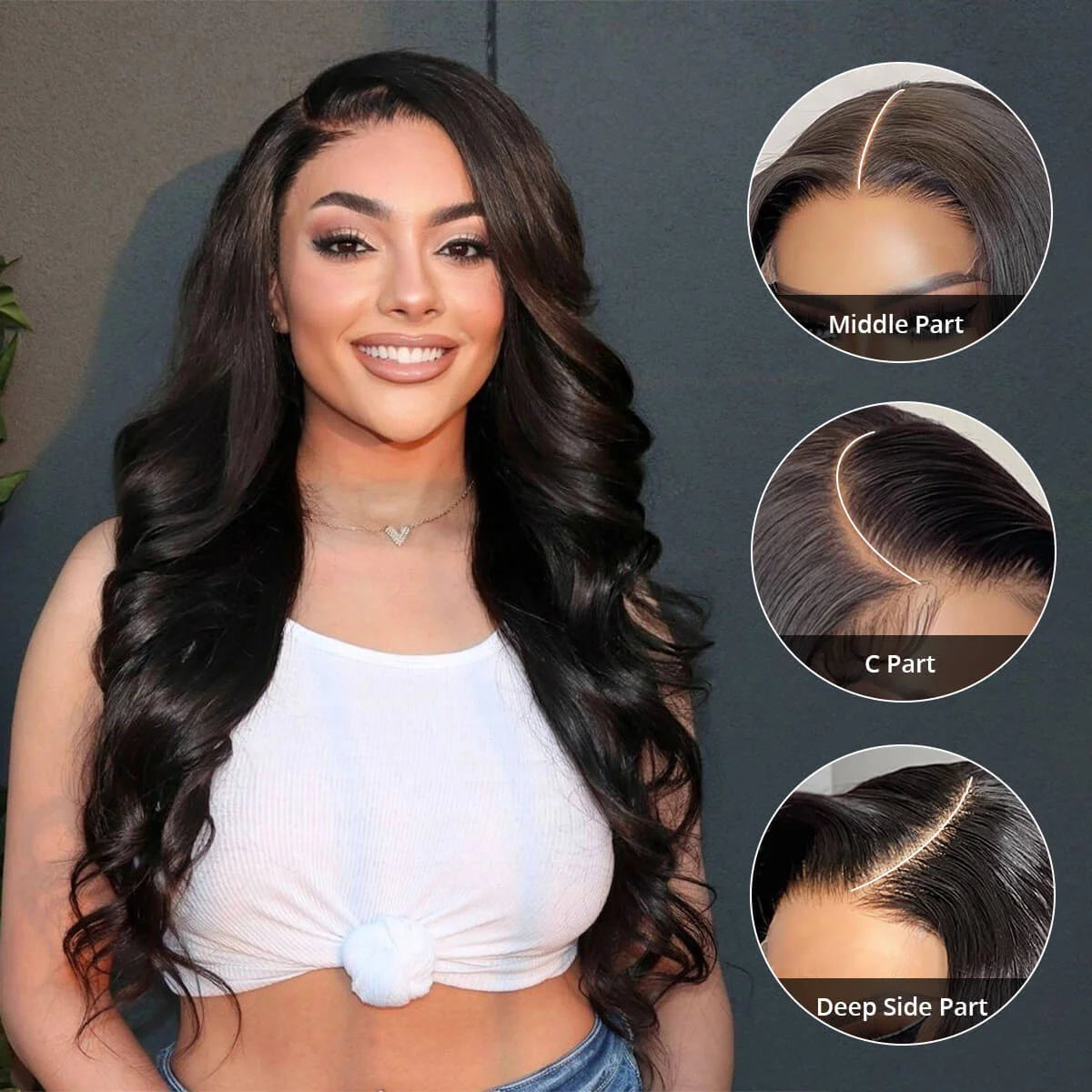 5x5 Wear and Go Glueless Wigs Human Hair 250% Density Body Wave Lace Front Wigs Human Hair Pre Cut 5x5 HD Lace Closure Wigs #1B