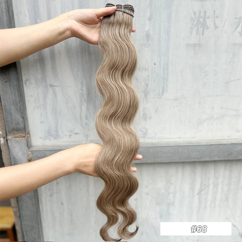 30Inches Red Burgundy High Temperature Soft Sliver White 613 Natural Fiber Hair Extensions GREY Bio Body Wave Hair Weave Bundles