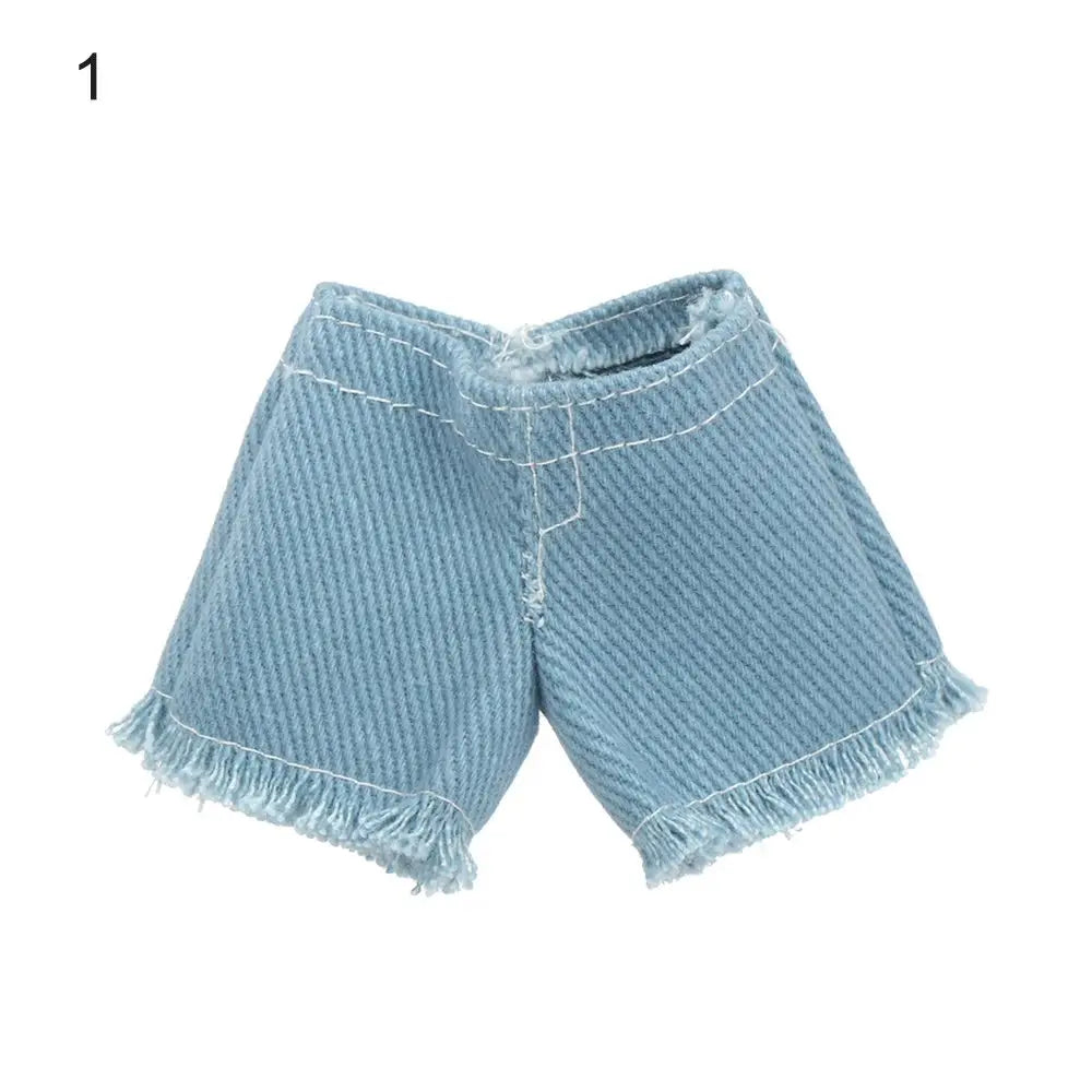 2022 Newest Multi Style Denim 11.5"Jeans Bottoms Shorts For Doll Clothes Outfits Short Pants For Blythe 1/6 Dolls Accessories