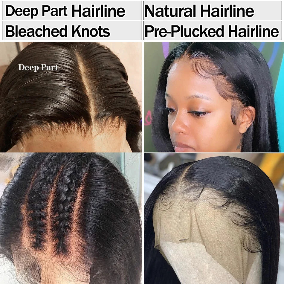 Wear Go Glueless Wig 30 32 Inch Bone Straight 13x6 HD Lace Frontal Wig Ready To Go Human Hair 5x7 HD Glueless Wigs Pre plucked