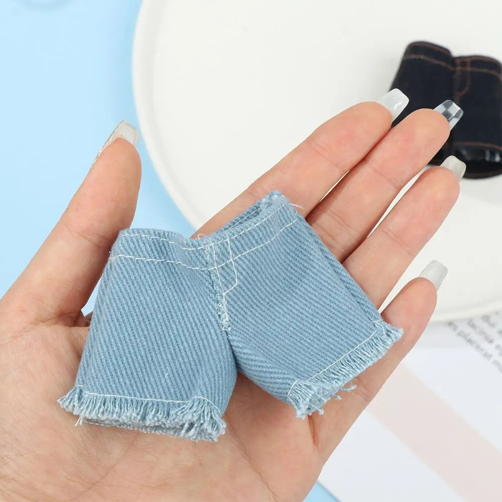 2022 Newest Multi Style Denim 11.5"Jeans Bottoms Shorts For Doll Clothes Outfits Short Pants For Blythe 1/6 Dolls Accessories