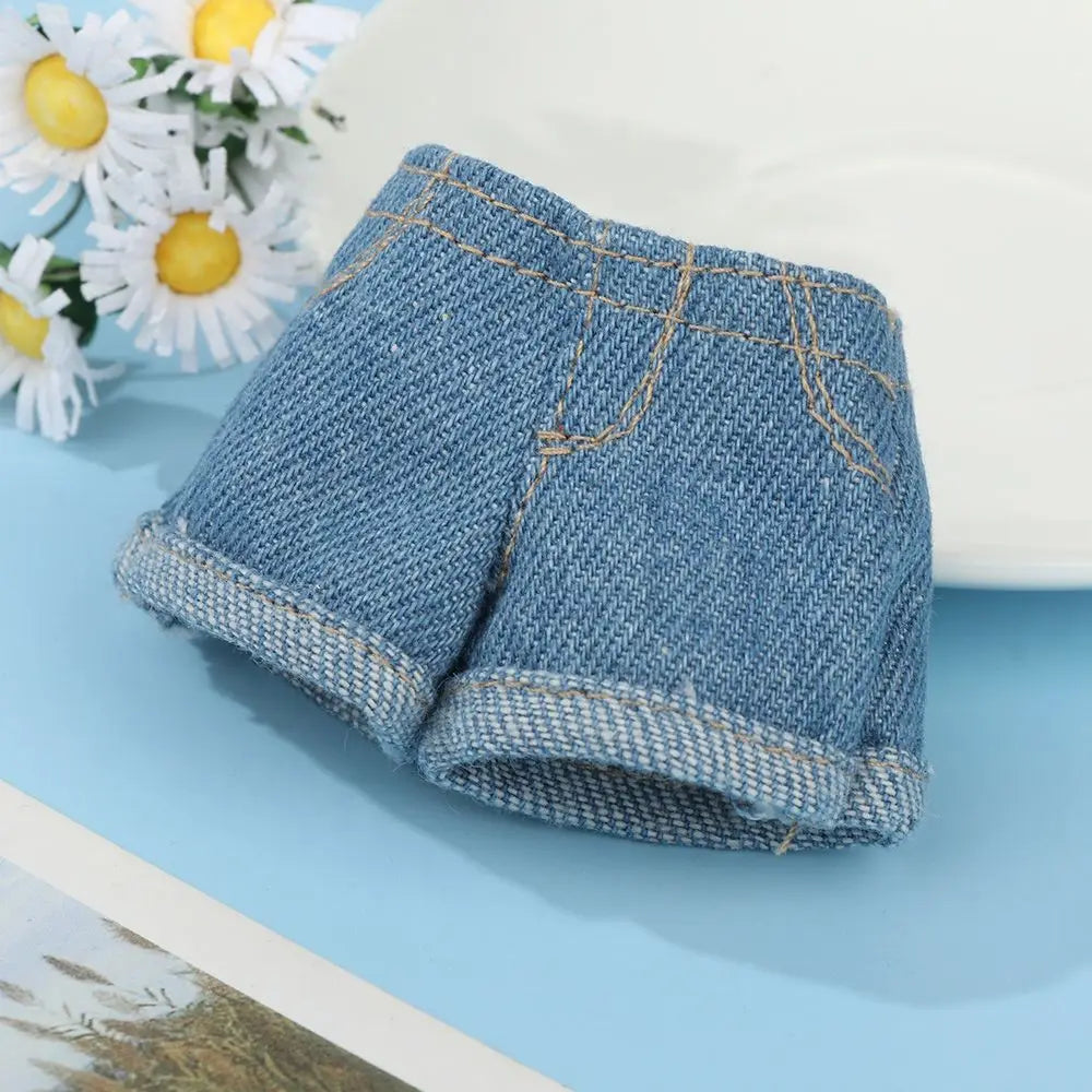 2022 Newest Multi Style Denim 11.5"Jeans Bottoms Shorts For Doll Clothes Outfits Short Pants For Blythe 1/6 Dolls Accessories